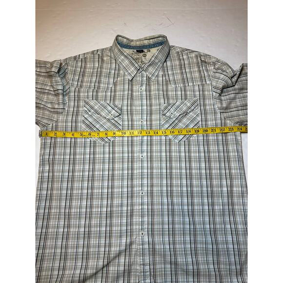 Quiksilver Shirt Men Size XL Brown Plaid Button Up Western Long Sleeve Cotton - Picture 4 of 7